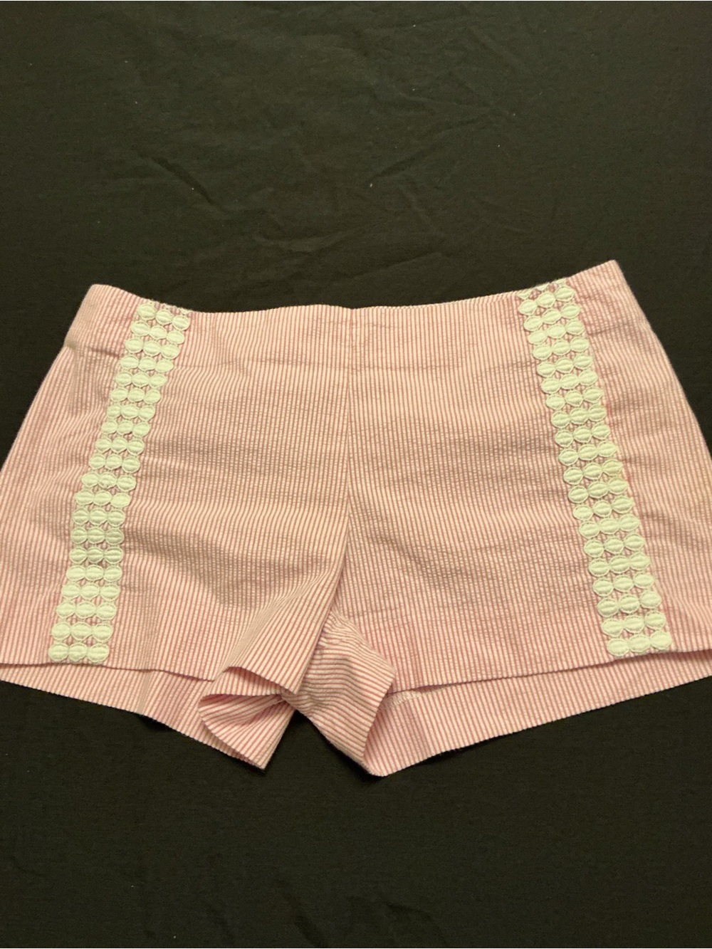 Lilly Pulitzer Pink Striped Lace-Trim Bermuda Shorts